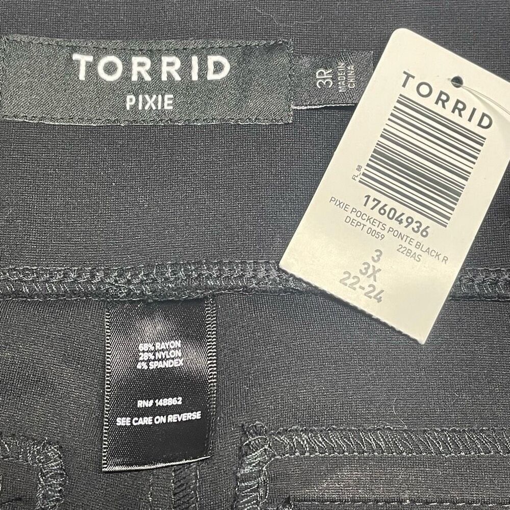 Torrid Black Ponte Pixie Pants with Pockets - 3 N… - image 5